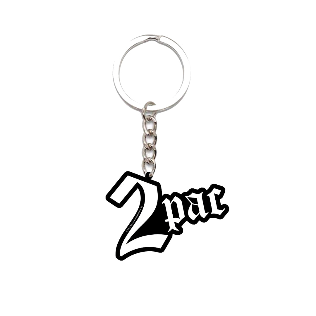 2pac Text Key chain