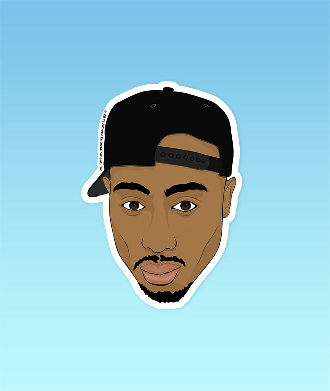 Tupac Hatback Sticker