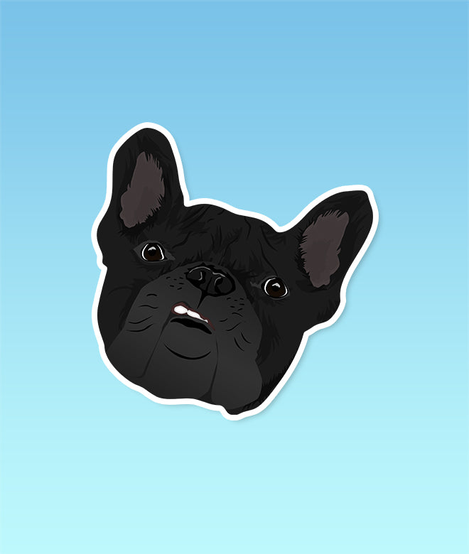 French Bulldog Dark Face Sticker