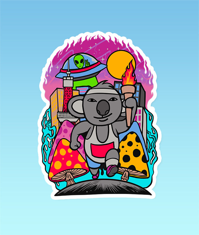 Koala Flame Sticker